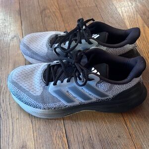 Adidas Black and Gray Athletic Sneakers